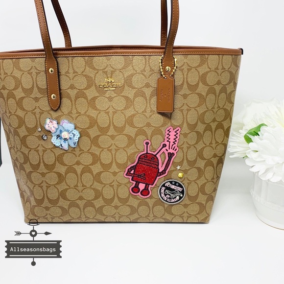 Coach Keith Haring tote signature canvas khaki bag - Picture 2 of 7